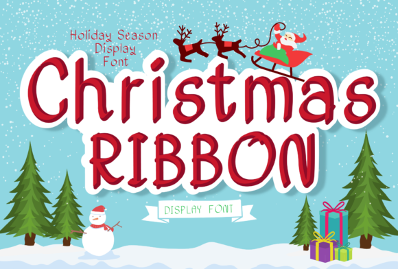Christmas Ribbon Font for Business Branding