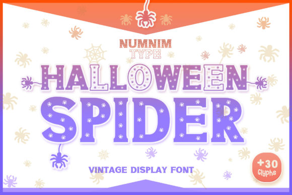 Halloween Spider Font for Bold Web Design