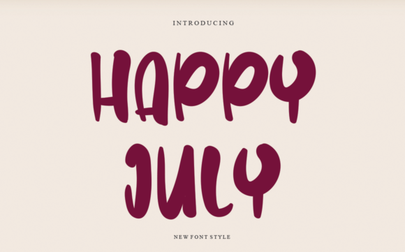 Happy July Font for Creative Projects