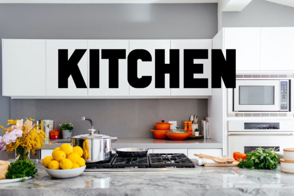 Kitchen: A Chunky Display Font for Bold Branding