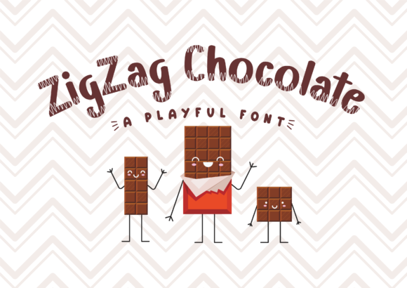 Zigzag Chocolate Font for Creative Brands